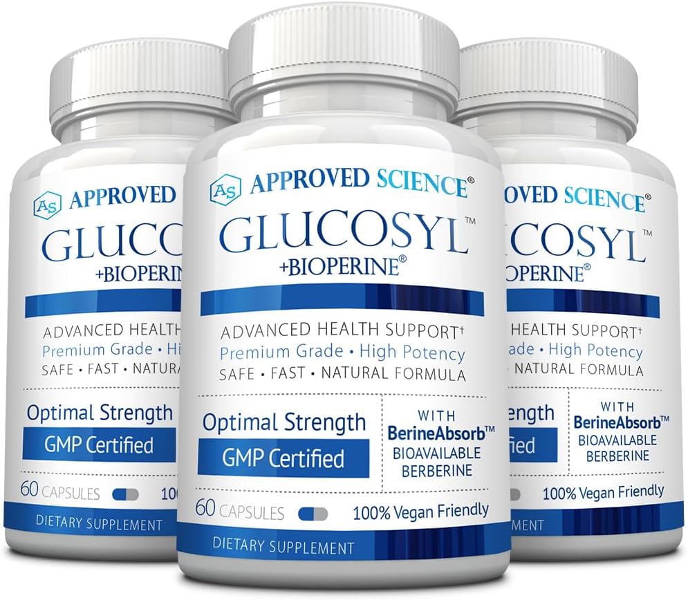 Disetujui Tambahan Glukosyl Ilmi- 250 mg Berberine, Mulberry, Cinnamon Aqueous - 60 Vegan Capsules - Paket 3
