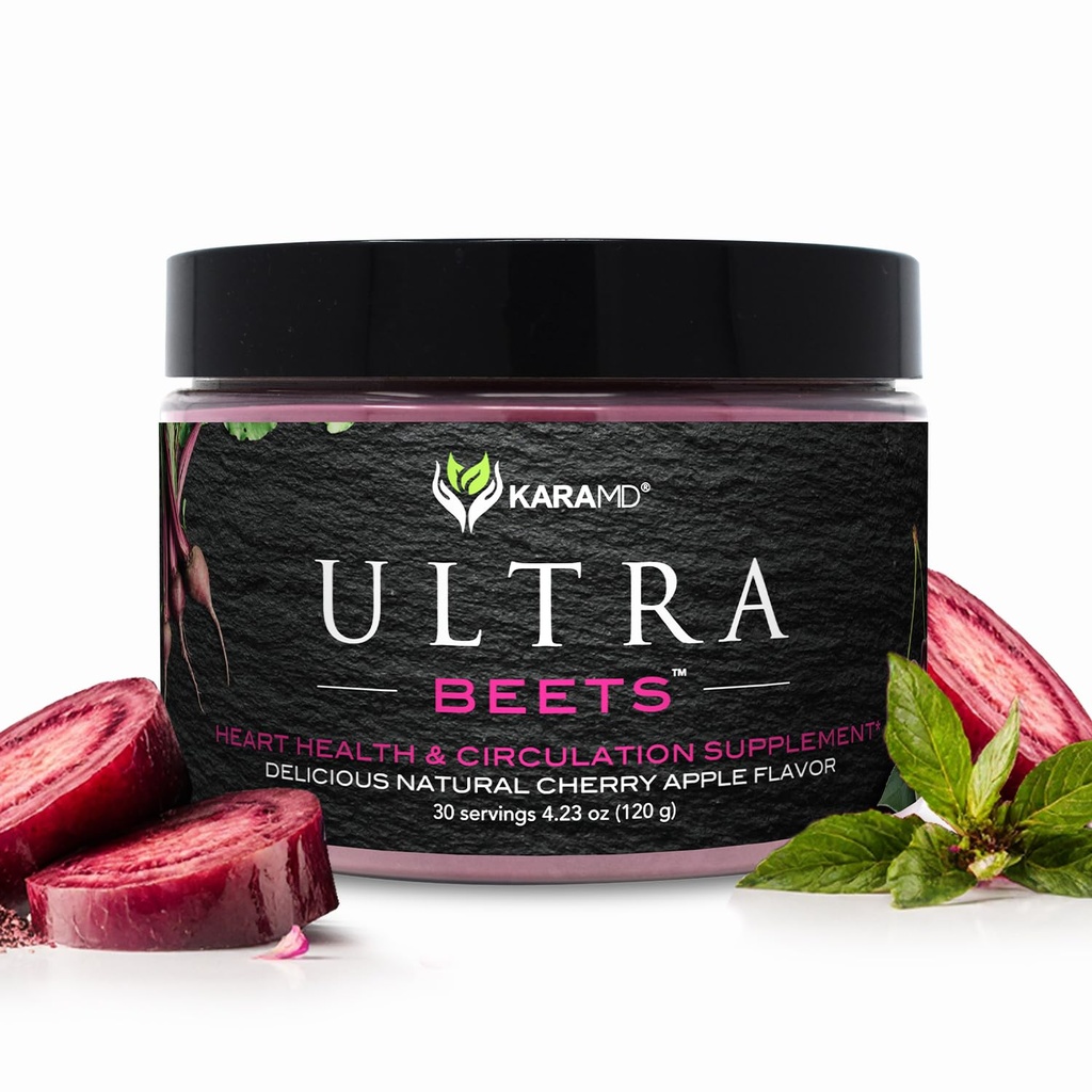 KaraMD UltraBeats 124; Delicious Beetroot Superfood Powder 126; Natural Vegan Friendly, None-GMO & Gluten Free Nitric Oxide Booster Suppplement = 124; Support Circulation & Energy (30 berkonsentrasi hamba)
