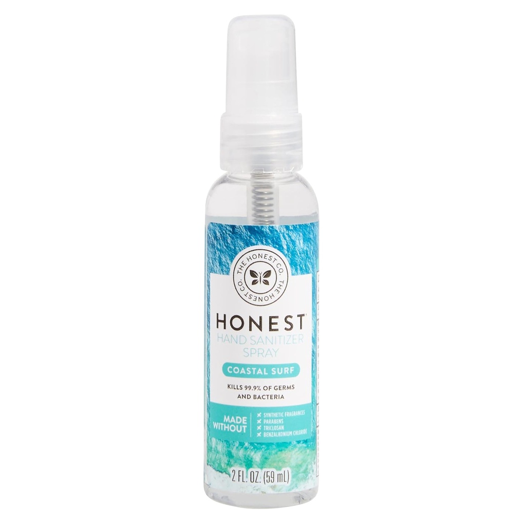 PLTN Jujur - Berdasarkan Tangan Sanitizer Spray Membunuh 99,9% dari Jerman Hipoalergenik Cepat kekeringan dan Moisturizing Coastal Surf 2 lf oz