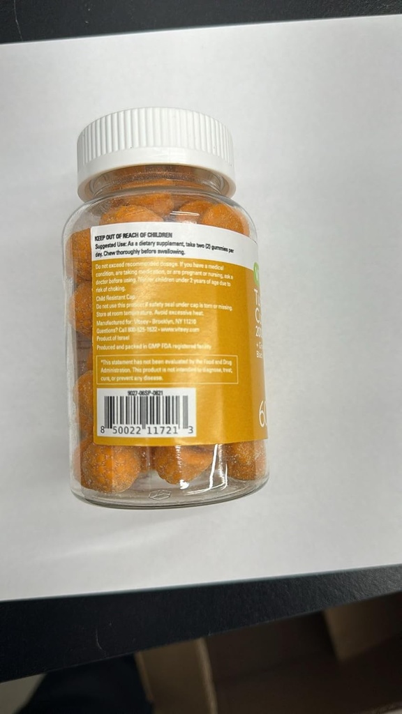 Turmeric Curcumin Gummies dengan Ginger & Black Pepper Herbal Suplemen, 2000mg, Hammune Dukungan, Sehat Skin, dan Gabungan Kesehatan, Vegan, Pectin Berdasarkan, untuk Dewasa dan Teensh Peach Flavor
