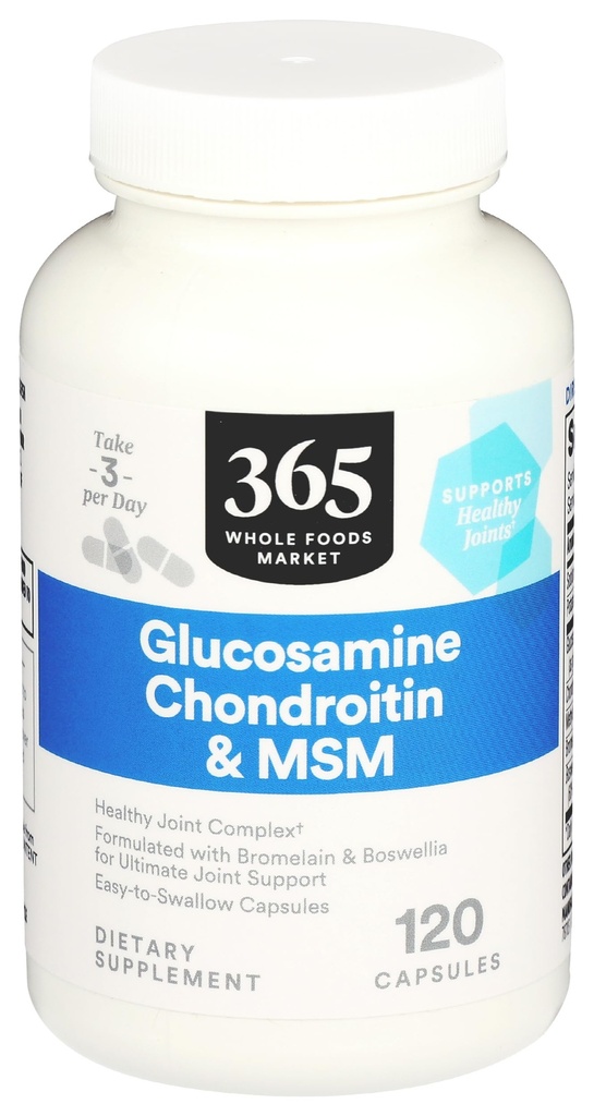 365 oleh Whole Foods Market, Glucosamine Chondroitin dan MMS, 120 Kapsul