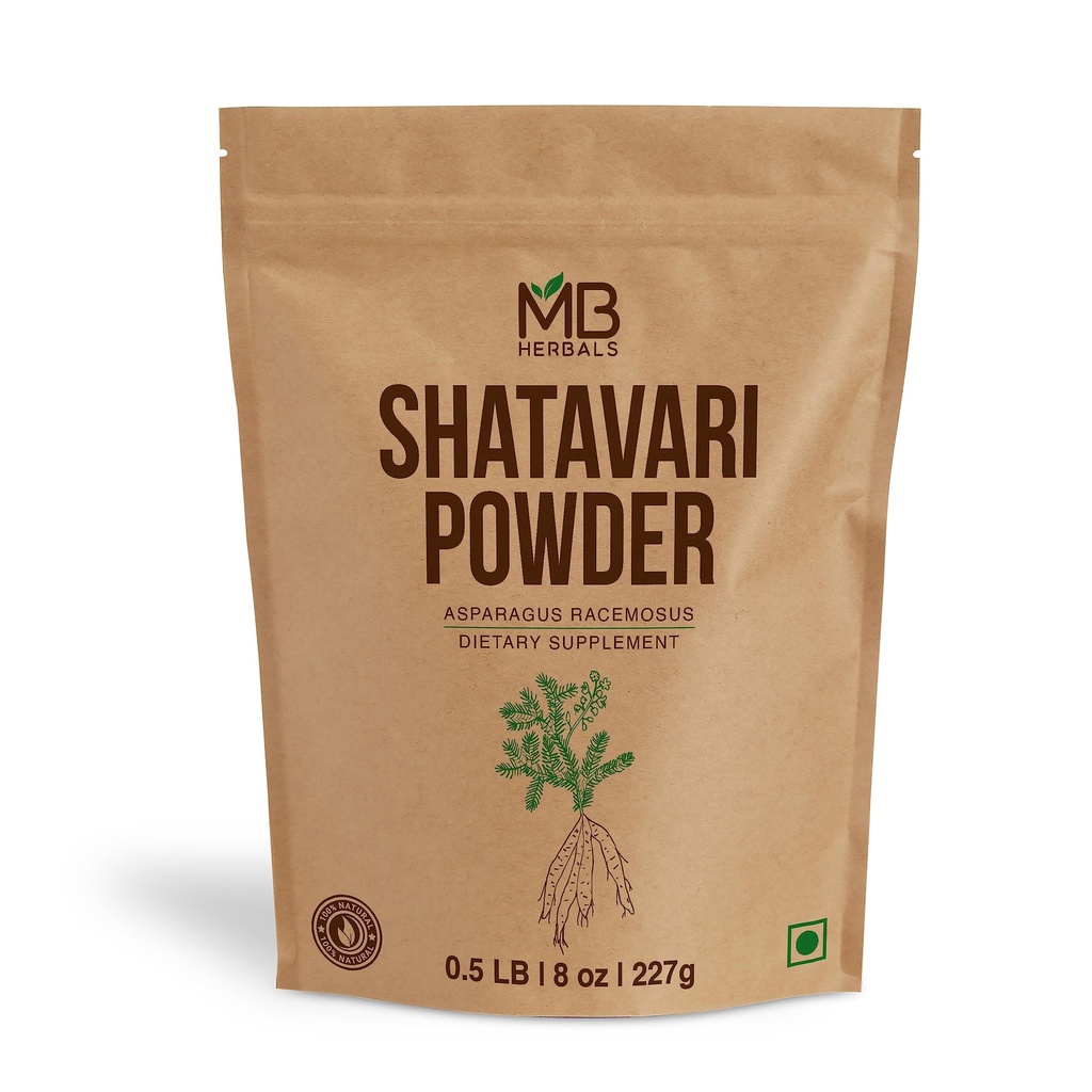MB Herbals Pure Shatavari Powder 227 Gram 124; 8 oz 14; 100% Pure Asparagus racemous