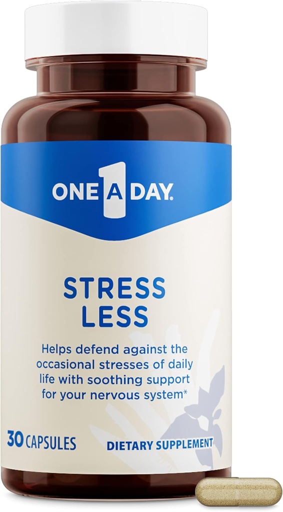 Suatu hari Stres Tambahan - Occasional Stres Relief Suplement, Formulated dengan Ashwagandha, Passionflower dan Valerian Ekstraksi untuk Dukungan Sistem Gugup, 30 Kasules
