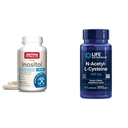 Jarrow Inositol 750mg 100 Veggie Capsules & Life Extension NAC 600mg 60 Capsules Liver & Respiratory Dukungan