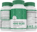 Suplemen Otak Kebahagiaan Pikiran Pikiran Pikiran: 40- Ingredien Memori, Fokus & Clarity Vitamin, Energi Boost & Nootropic Dukungan dengan DMAE, 60 Pil