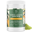 Super Greens Powder Superfood + Electrolytes & Tonic Herbs = 124; Organic Greens, Shilajit, Adaptogens, Antioksidants, Preobiotic & Probiotic & Postbiotic & Postbiotic 124; for Energy, Gut & Ammune 126; Unflasments - 30