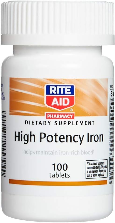 Rite Aid High Potency Iron Tablet - 100 Cacah