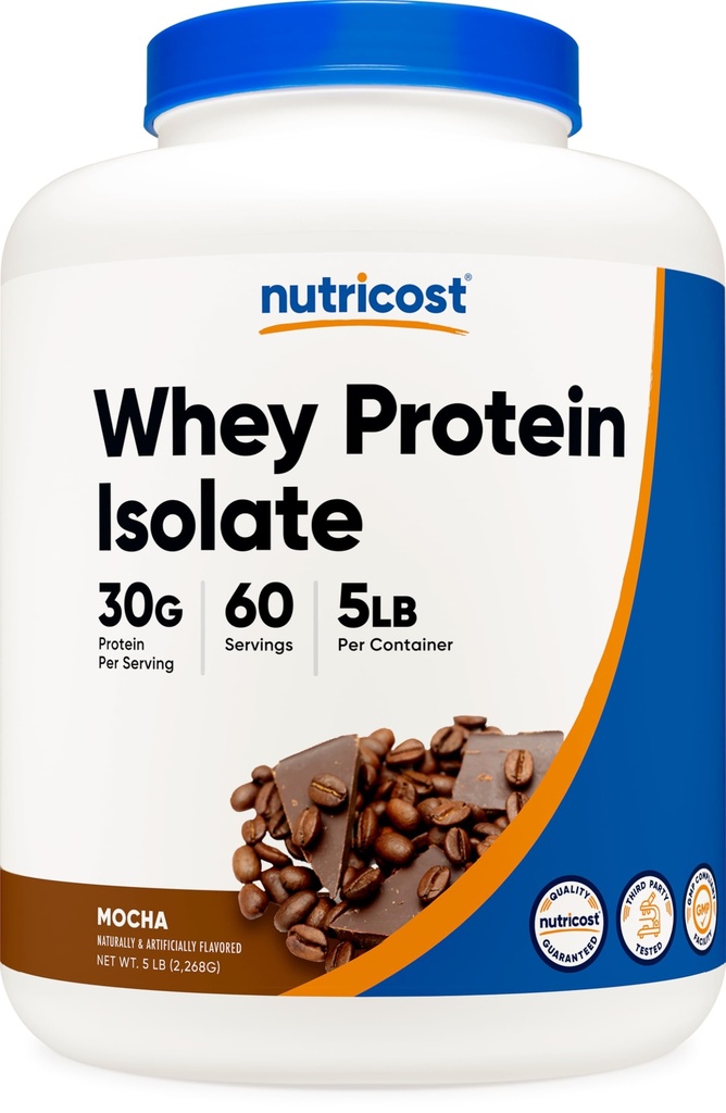 Isolasi Whey Protein (Mocha) 5LBS - Gluten Free & Non- GMO