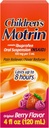 Motrin Oral Suspension Medicine anak-anak, 100 mg Ibuprofen, Reducer Fever & Pain Reliever untuk Minor Acs & Pains Dikarenakan Dingin & Flu, Alcohol- Free, Berry Flavored, 4 fs. oz
