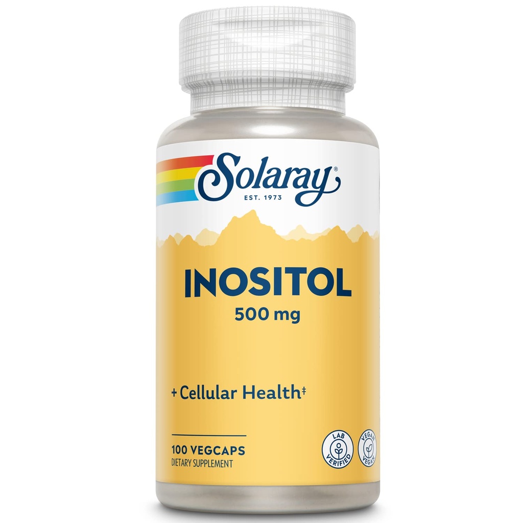 SOLARAY Inositol 500 mg Capsules 124; May Help Dukung Healthy Brain, Cardiovascular, Nervous System Fungsi dan Mood 124; Non-GMO, Vegan 124; 100 VevCaps