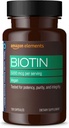 Elemen Vegan Biotin 5000 mcg - Rambut, Kulit, Nails, 130 Kapsul (pasokan 4 bulan) (Paket mungkin bervariasi)