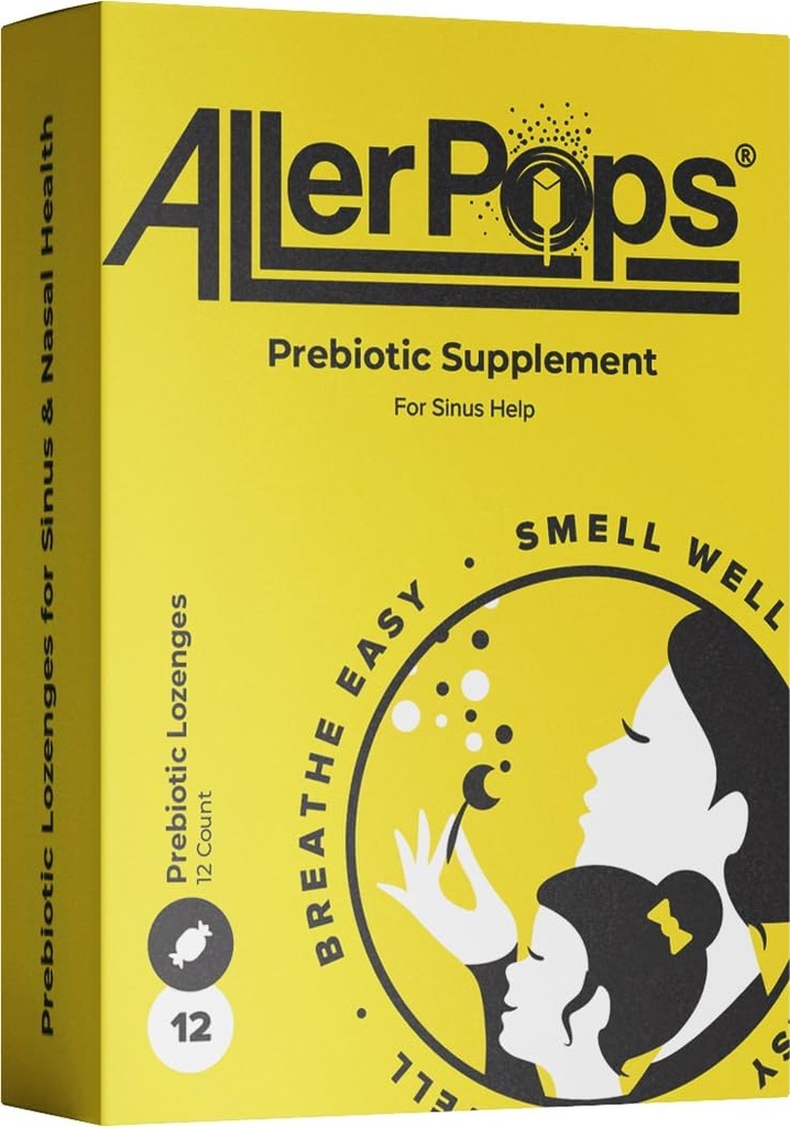 Suplai Prebiotik - Long Lasting Nasal / Sinus Kesehatan, Kebanjiran Kebal - Lengkap Nuklir untuk Progres Airway, 12 Gummy Lozenges