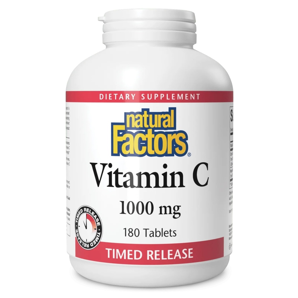 Faktor Alam Vitamin C 1000 mg Time Rilis, Dukungan Antioksidant untuk Imune dan Bone Health, 180 tablet