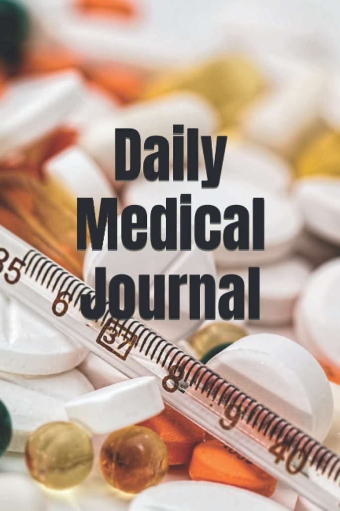 Daily Medical Journal untuk daftar obat-obatan, vitamin, suplemen dan jejak tekanan darah pembacaan 126; Buku harian untuk pengasuh dan pasien