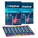 DripDrop Hidration - Electrolyte Powder Pawder - Watermelon, Berry, Lemon, Orange, Fruit Punch, Grape, Strawberry Lemonade, Cherry - 32 Count