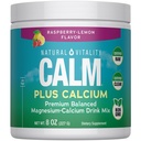 Vitalitas Alam CALM Magnesium Tambahan Minum Mix Plus Kalsium, Anti- Stress Minum Mix Powder, Dengan Kalsium, Vegetarian & Non- GMO, Raspberry Lemon, 8 oz