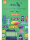 WeIly Bandage Family Pack 126; Adhesive Flexible Fabric & Waterproof Bandages Dall124; Ditujukan Bentuk dan Pola untuk Minor Cuts, Scrapes, and Wounds - 80 Count