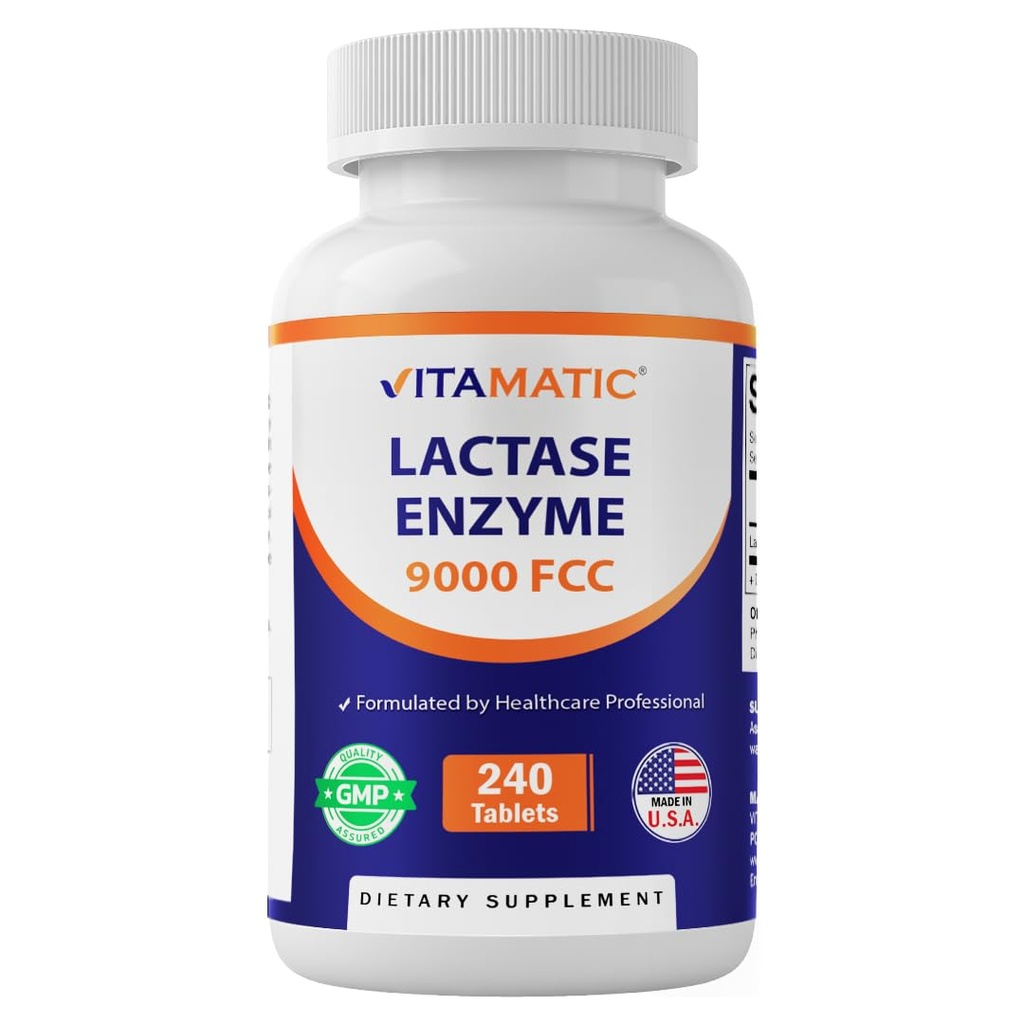 Vitamin Lactase Enzyme 9000 FCC 240 Tablet - Laktosa Intoleransi Caplets