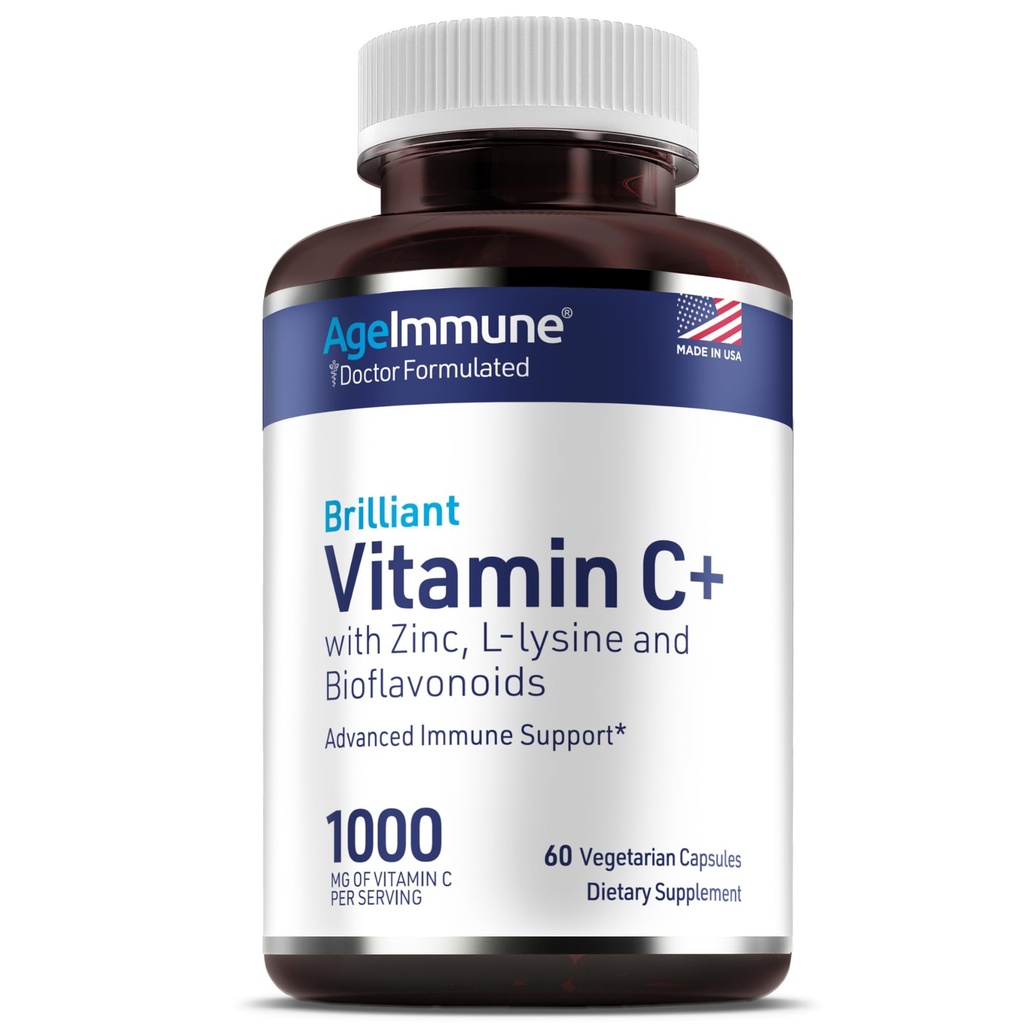 Vitamin C 100mg Kompleks dengan L-Lysine 500mg, Zinc 12mg, Bioflavonoid 300mg.