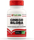 Full Life Ginkgo Biloba Kapsules - Suplemen Herbal - 60 Veggie Capsule 450mg.