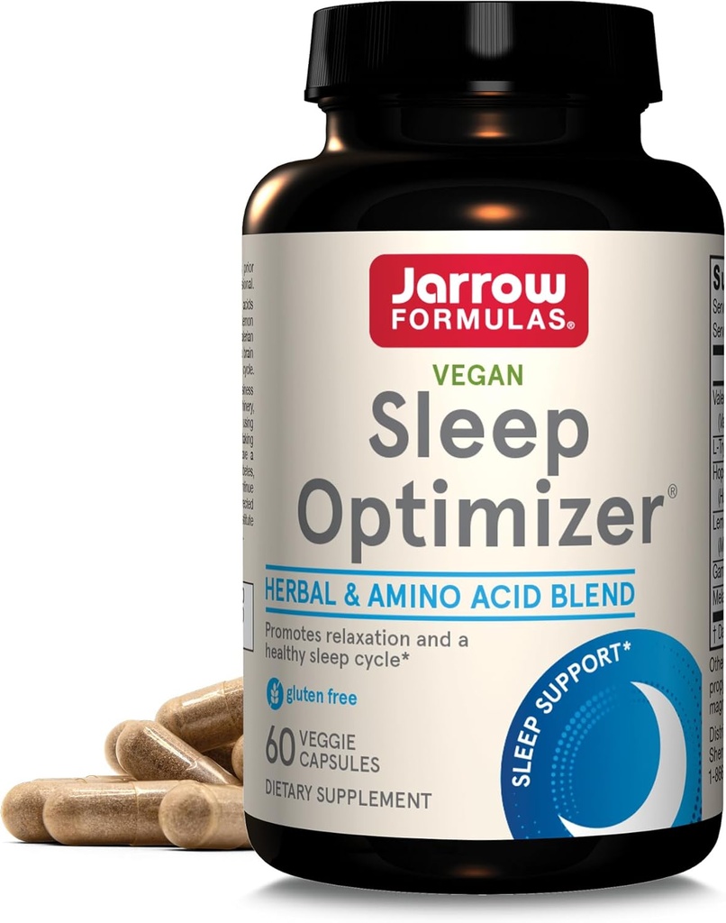 Jarrow Formulas ® Sleep Optimizer, Herbal and Acid Blend, 60 Count, Up to a 30 Day Supply