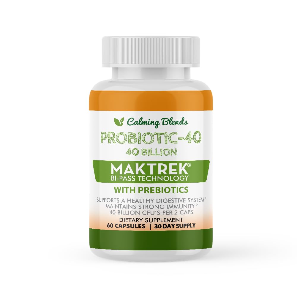 Probiotik, 40 Milyar CFU, Sistem Pengiriman Bi- Pass untuk Efektivitas Maksimum, Shelf Stabil, 60 Katup Vegetable