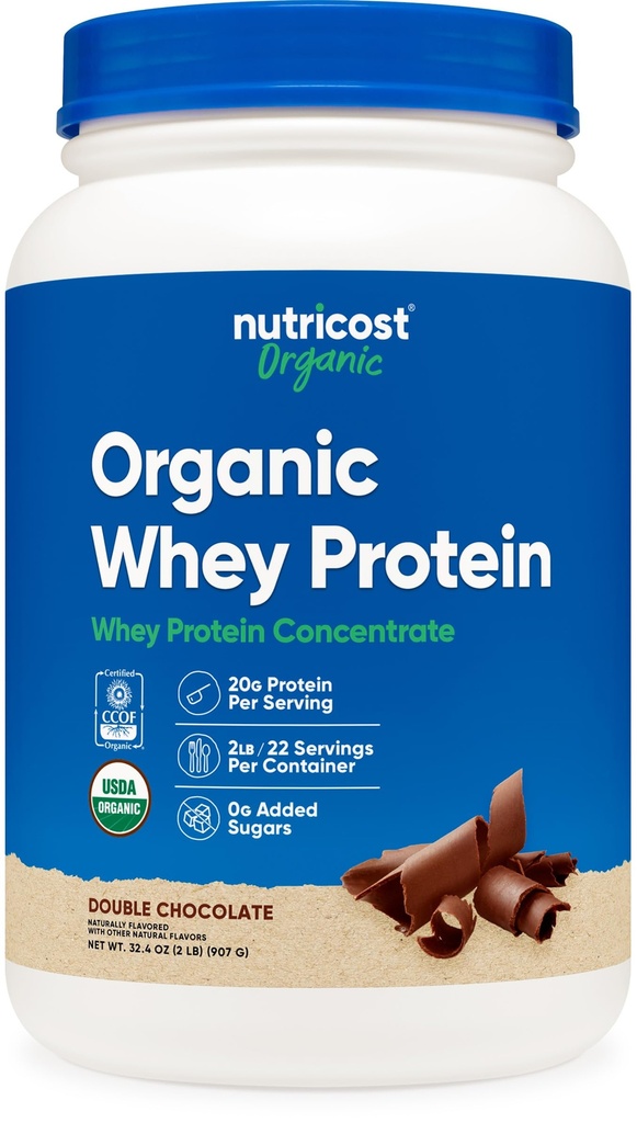 Konsentrat Whey Protein bertenaga nuklir, Coklat Ganda Flavored, (2LBS) - Bebas Gluten-, Non- GMO