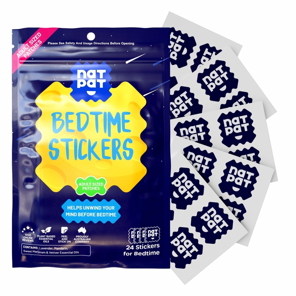 NATPAT Sleepy Patch Aid Patch Patch - Relaxing Bedtime Stickers for Dewata - Plants - Based Sleep Support - Drug & Meltonin Free Bedtime Stickers - 24 Count