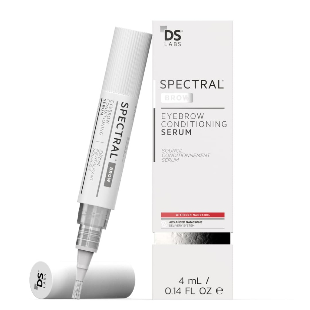 DNA Labs Spectral. BROW Eyebrow Conditioning Serum - Supports Fuller, Thicker, Looking Brows, with Nanoxidil, Retinol & Hyaluronic Acid, Paraben Free, Sulfate Free, Cruelty Free