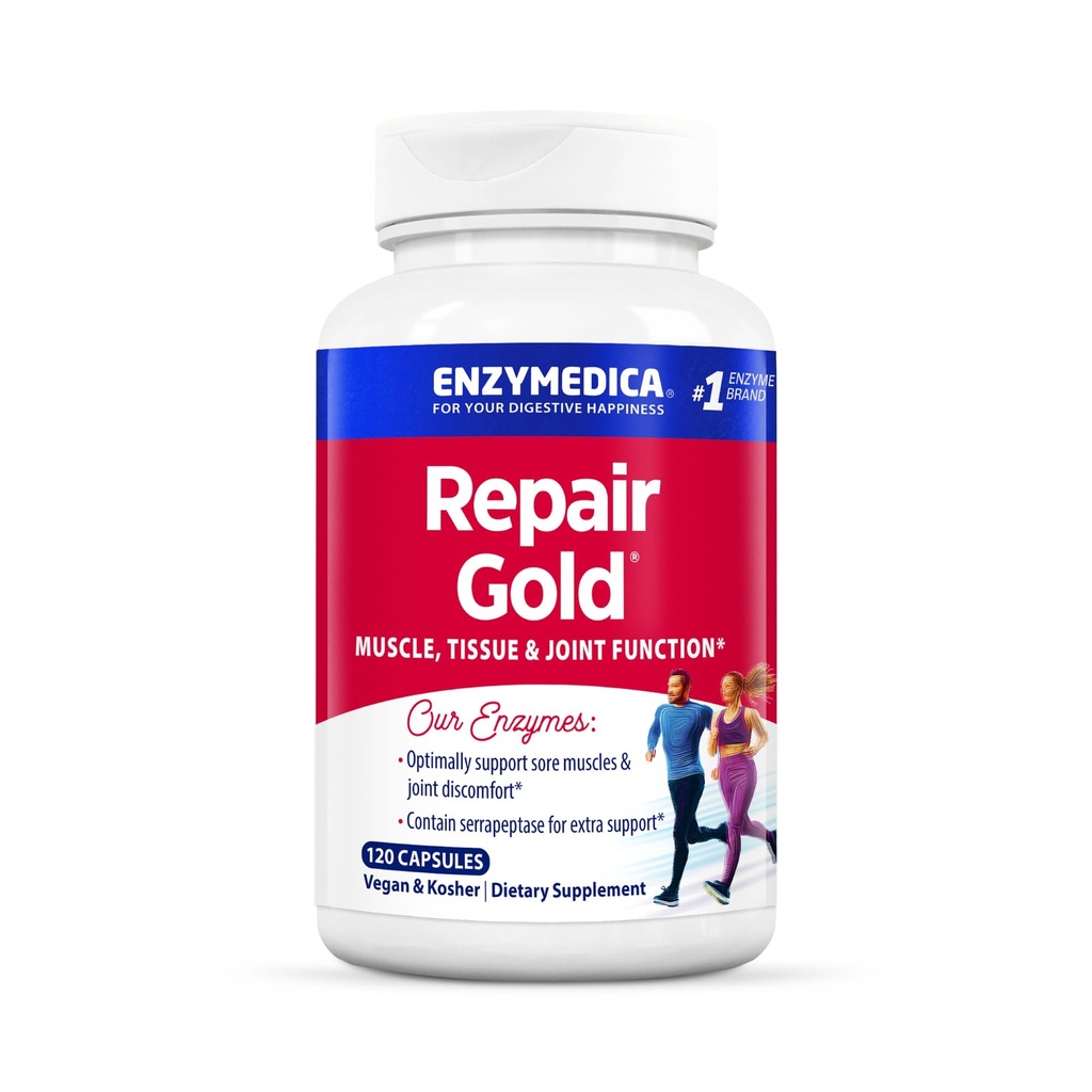 Enzymedica, Repair Gold, Proteolytic Enzymes, Joint Support, with Serrapeptase, 120 Count