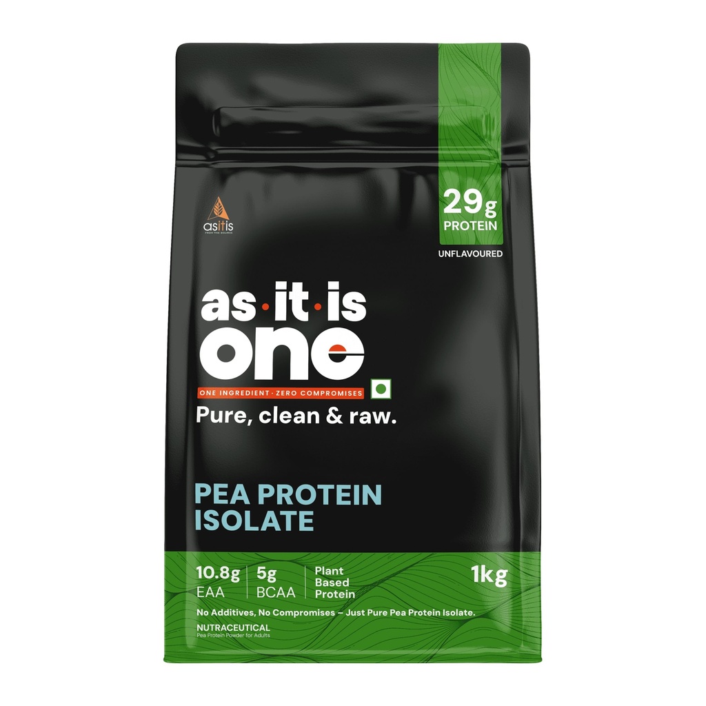 As- IT- IS Nutrition Pea Protein Isolate 124; Dirancang untuk Meal Supplimentation Hobing Protein Megan (1000 Gms / 35.2 Oz)