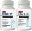 N-Labs Gabungan Dukungan & Sleep Aid Combo - ExaFlex dengan Boswellia Ekstrak dan Bromelain untuk Dukungan Bersama + Restria dengan Lanconone Herbal Blend dan Tidur Formula untuk Relaxation Nighttime