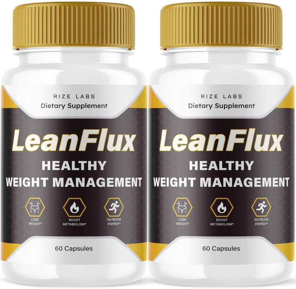 Rize labs (2 Pack) LeanFlux - Lean Flux Weight Woss untuk Meningkatkan Tingkat Bat, Leanflux Review Non-GMO Mudah untuk Swallow Suppplemen, Gain Brown Adipose Tissule BurnFat (120 Capsules)