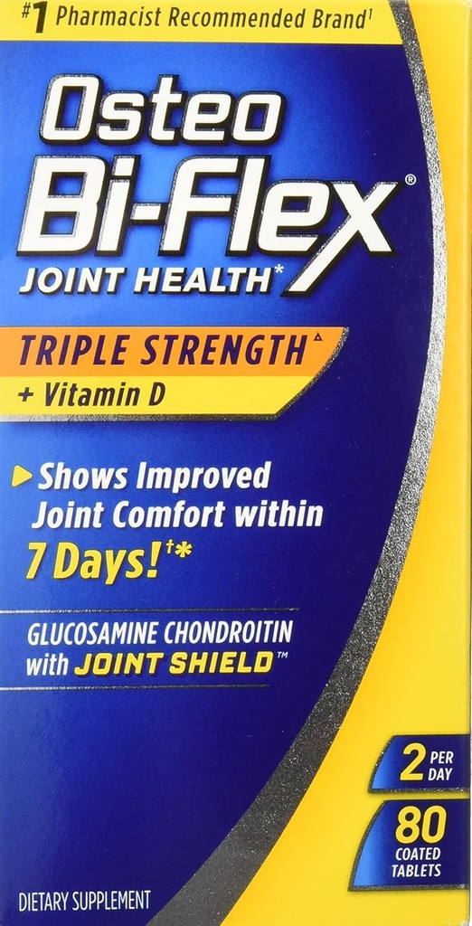 Osteo BiFlex Triple Power Glucosamine Chondroitin Joint Shield dengan Vitamin D, 80 Count