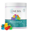 One Sol Pre- Workout for Women, Enhanced Pump & Focus, No Jitters Or Craster, Natural Ingredials, 100% Vegan, Gluten Free & Soy Free, (Gummy Bear)