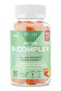 SuKU Vitamin B Kompleks Gummies dengan Vitamin C - Sugar Free Vegan 8 B Vitamin Complex Gummy Increases Cell Development, Meningkatkan Formasi Metabolisme & Collagen, Peach Flavour (50 Gummies)