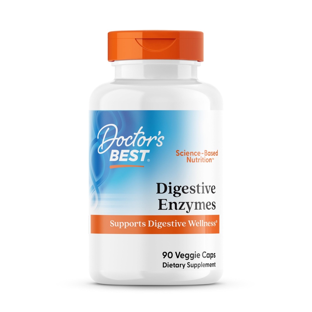 Tambahan Enzymes Terbaik Dokter untuk Perempuan & Pria - Mendukung Kesehatan Gut, Ditraffic, & Overall Wellness, Formulase, Super Enzyme Blend for Food Break Down, Non GMO - 90 Veg Caps