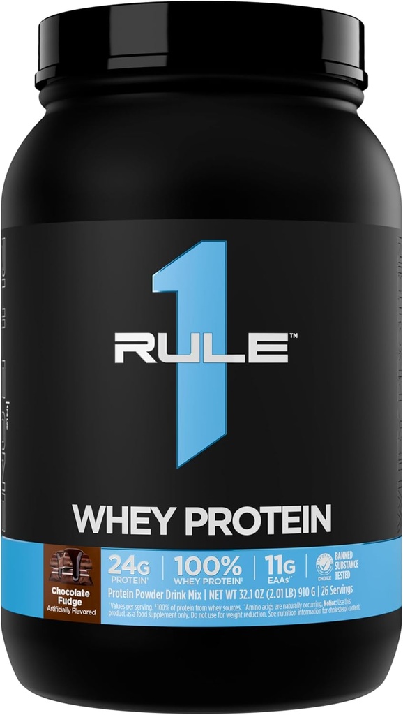 Aturan 1 Whey Protein - 24g Fasting Protein dari All- Whoy Sumber dengan Alami Occurring EAS untuk Pemulihan Kerja atau Kapanpun Gunakan (2 Pounds *, Chocolate Fudge)