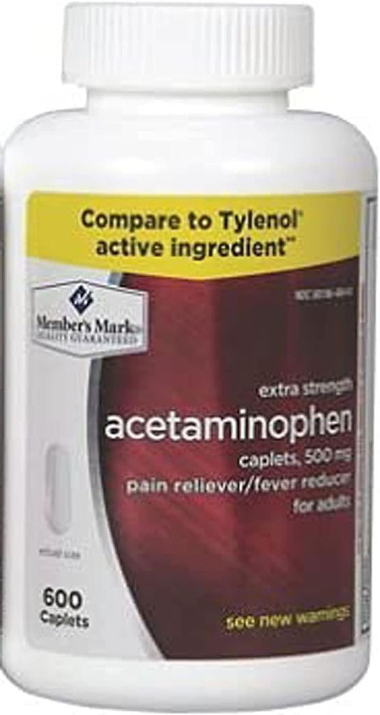 Acetaminophen Generik 500 mg Ekstra Kekuatan - 600 Caplets