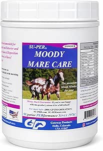 SU-PER Moody Mare Care Powder - Herbal Blend for Balanced Disposition & Normal Perilaku di Kuda - 2.5 Ibs (2 Pack)