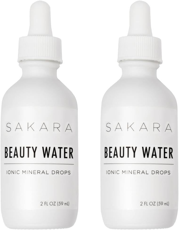 Air Kecantikan Sakara, 60 Servis - Trace Mineral Drops for Water, Mineral Water Liquid Magnesium, Chloride, Sodium, Potasium, & Boron Suplemen, Vitamin Liquid Multi Mineral Suplemen