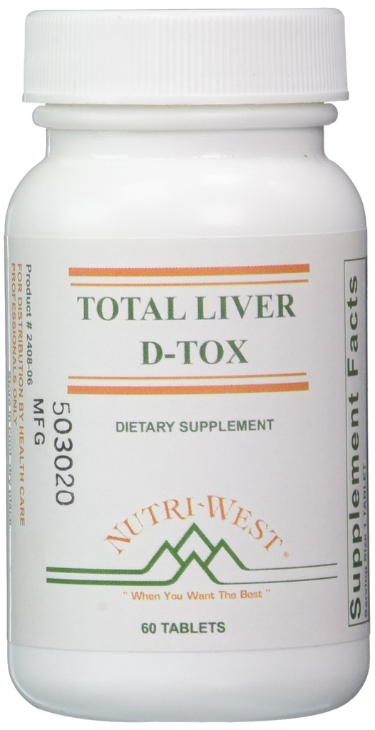 Nutri- West Total Liver D-Tox - 60 tablet, Putih