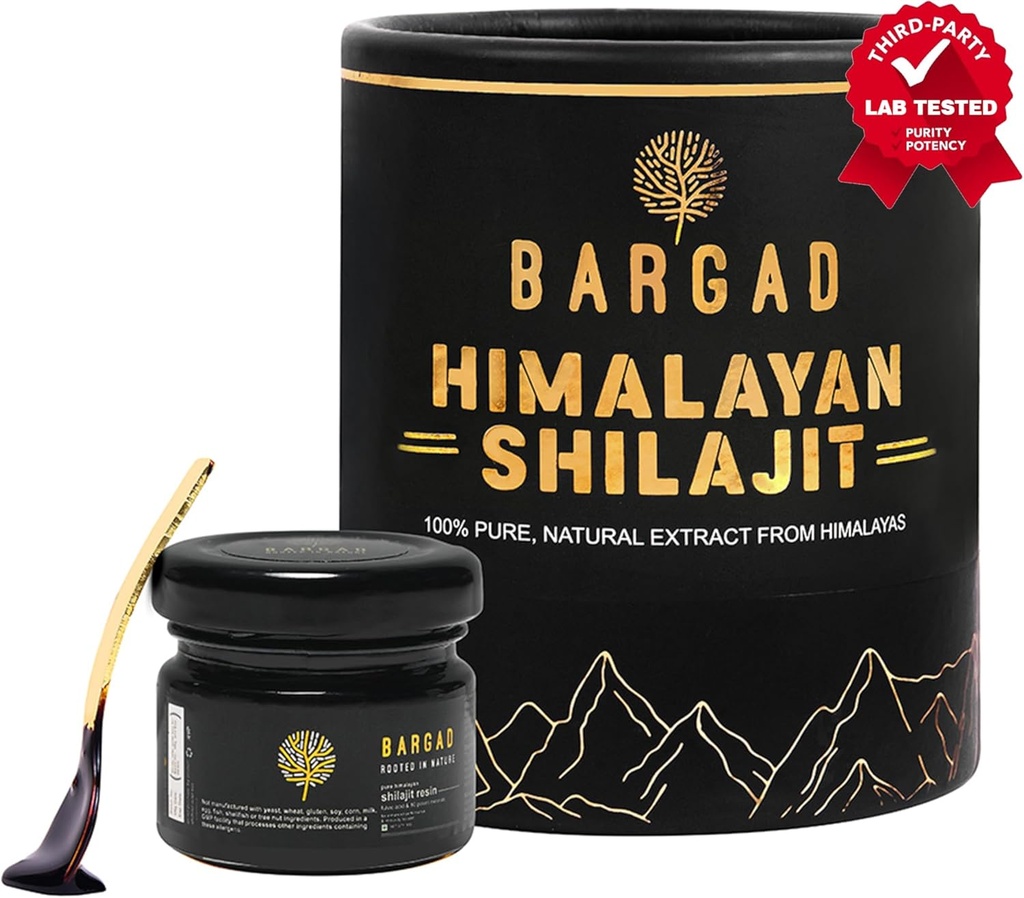 Prasarana Himalaya Shilajit Resin High Potensi untuk Pria & Perempuan: 124; Lab Testing 124; Emas 100% Pure Shilajit Acid & 85 + Trace Mineces for Energy Boost & Imune Dukung 124; 30 Gm