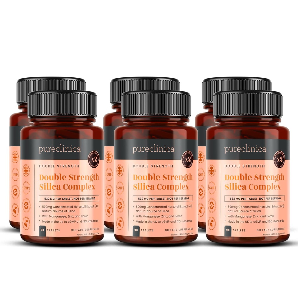 Kompleks Silica Ganda - 18 Bulan! (Ekstrak Horse 2000mg x 540 Tablet (6 Botol 90)))