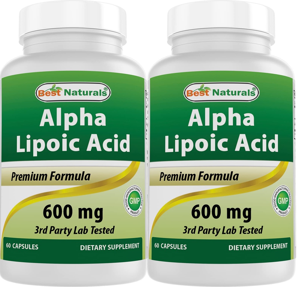 Kasuls Alpha Lipoic Acid 600 mg 60 Capsules - ALA Antioksidan (60 Cacah 2)