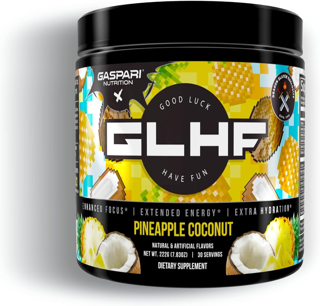 Nutrisi Gasuni x GLHF Gating Energy, Enhanced Focus, Extra Energy, Improved Hydration (30 Servings) (Pineapple Coconut)