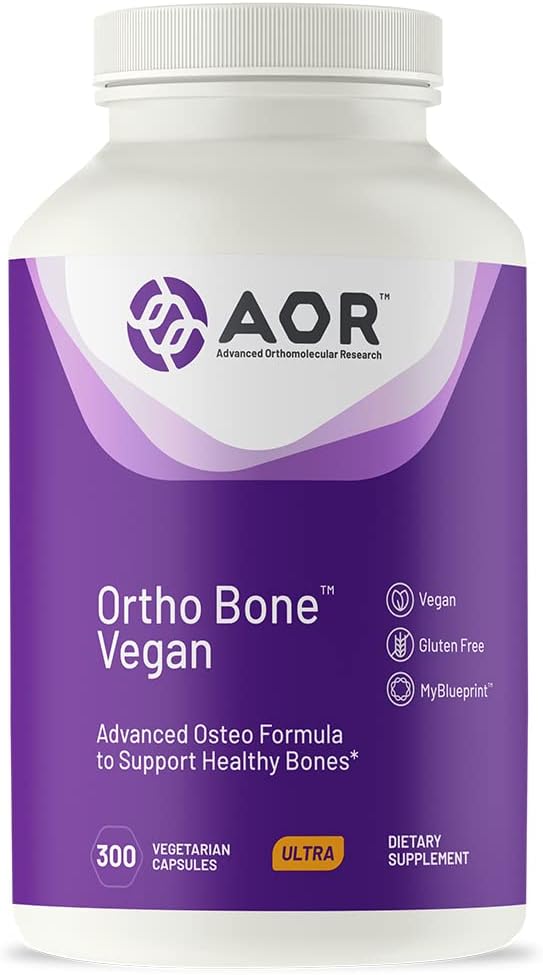 AOR, Ortho Bone Vegan, Osteo Formula untuk Mendukung Tulang Sehat, 300 Kapsul (60 Pelayan)