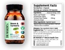 DR WAKDE 's Neem & Turmeric Capsules 124; 60 Veg Caps 12.4; Ayurvedic Supplement 12.4; Vegan 124; 100% Herbal 124; Quantitas Discount 124; Hari Pengantar Sama