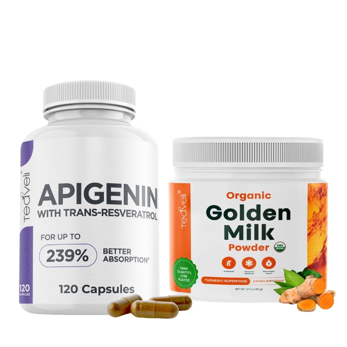 The Sleep Like A Baby Bundle with Golden Milk and Apigenin - Vegan Friendly, Non- GMO