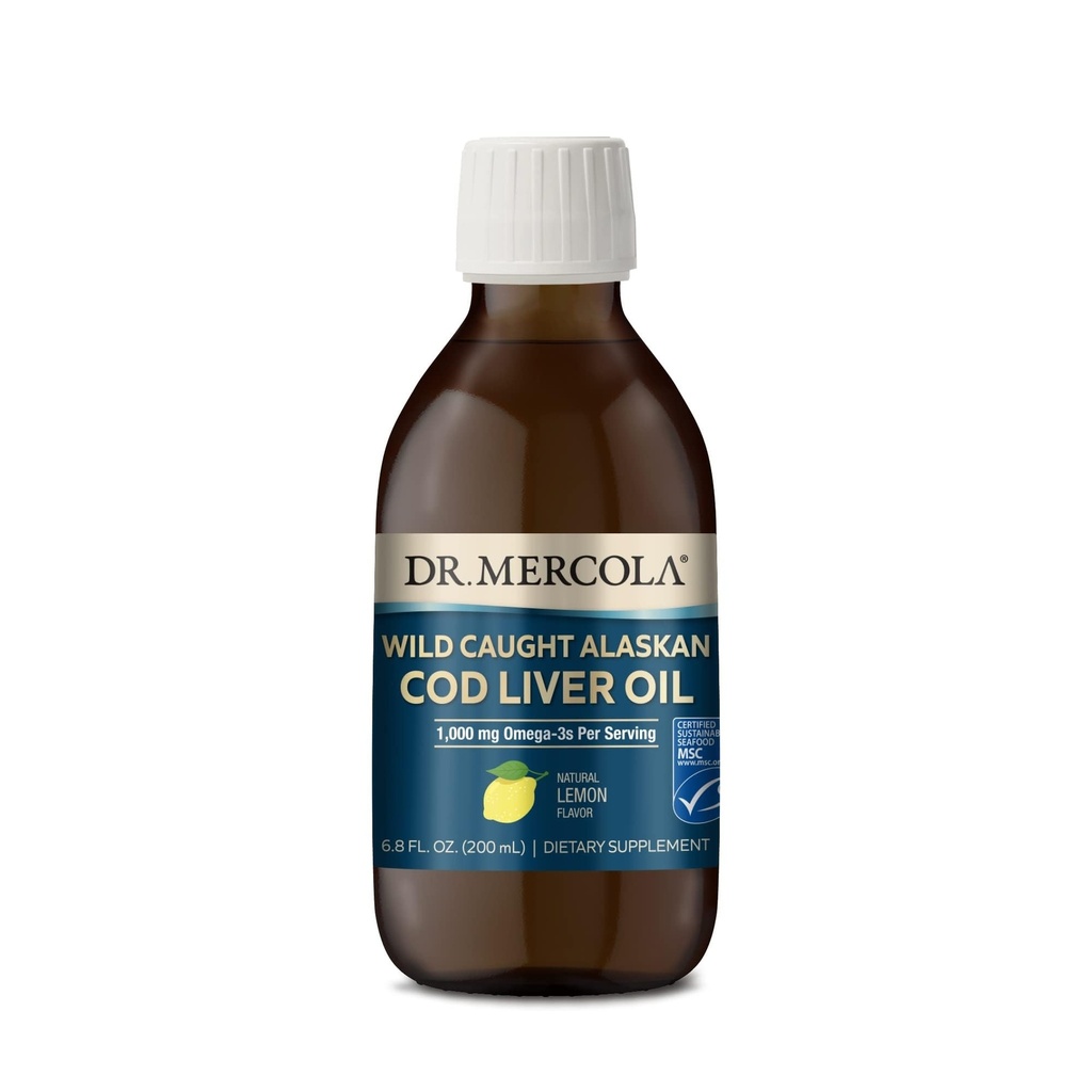 Dr. Mercola Wild Caught Alaska Cod Liver Oil, 6.8 FI.